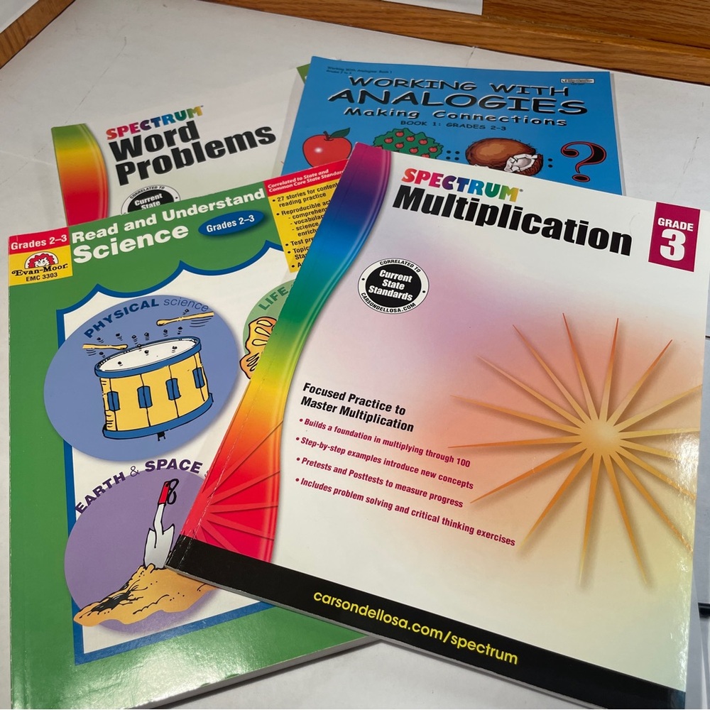 Grade 3 Spectrum and Evan Moor Educational Workbook Set